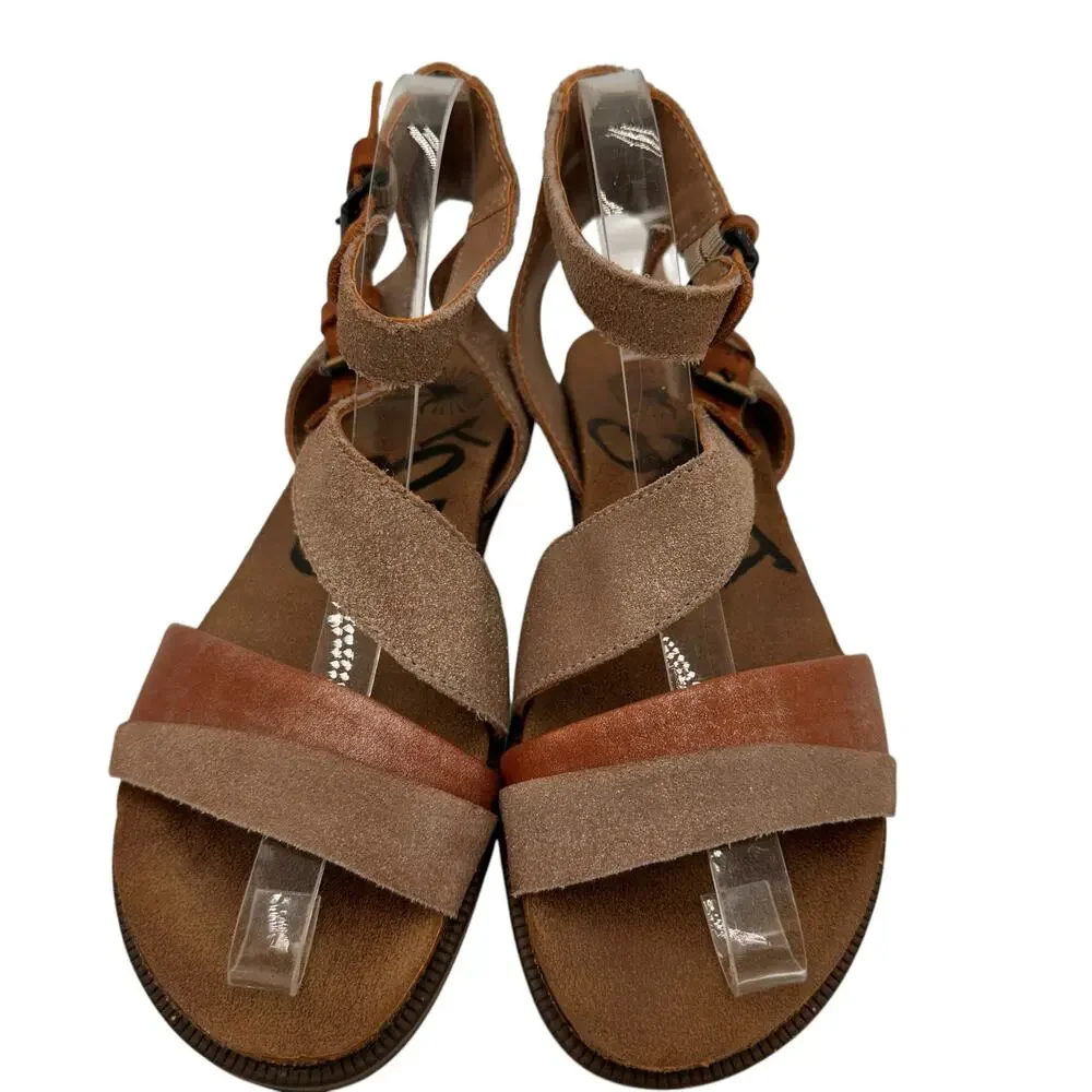 OTBT Leather Strappy Buckle Ankle March On Sandals Size 7